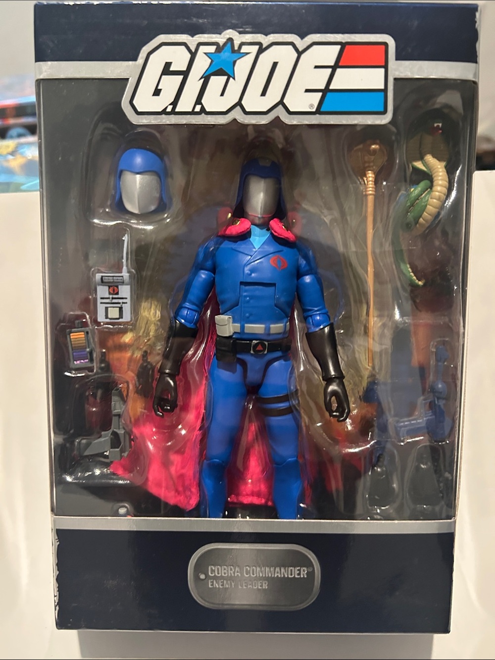 Hasbro Cobra Commander Action Figure in Blue with Pink Cape